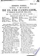 Vida y muerte de el Cid Campeador y noble Martin Pelaez