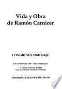 Vida y obra de Ramon Carnicer : congreso homenaje : 9 de noviembre de 1989
