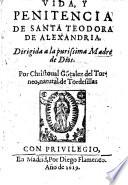 Vida y penitencia de Santa Teodora de Alexandria