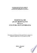 Vigencia de Juan Montalvo en la cultura ecuatoriana