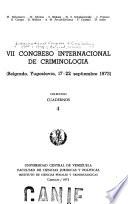 VII Congreso Internacional de Criminología, Belgrado, Yugoslavia, 17-22 septiembre 1973