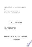 VII [Séptimo] Congreso, Mar del Plata, Argentina, 7 a 12 de agosto de 1966