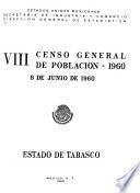 VIII censo general de poblacion, 1960
