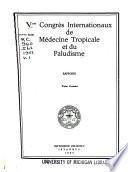 Vmes Congrès internationaux de médicine tropicale et du paludisme