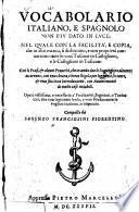 Vocabolario español, e italiano