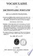 Vocabulaire ou dictionnaire portatif de la langue françoise