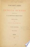 Vocabulario de la lengua aymara