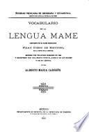 Vocabulario de la lengua mame