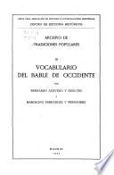 Vocabulario del bable de occidente