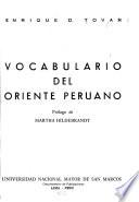 Vocabulario del Oriente peruano