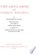 Vocabulario en lengua mixteca