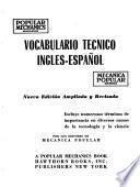 Vocabulario técnico inglés-español