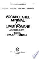 Vocabularul minimal al limbii române