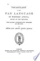 Vocabulary of the Fan language in western Africa, south of the equator