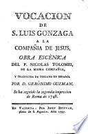 Vocacion de S. Luis Gonzaga a la compañia de Jesus