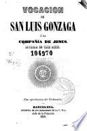 Vocación de San Luis Gonzaga a la Compañía de Jesús