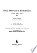 Voces nuevas del romancero castellano-leonés