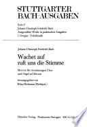 Wachet auf, ruft uns die Stimme