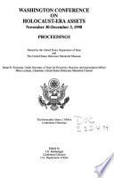 Washington Conference on Holocaust-era Assets, November 30-December 3, 1998