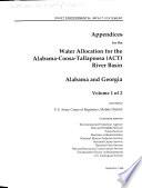 Water Allocation for the Alabama-Coosa-Tallapoosa (ACT) River Basin: Main report