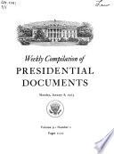 Weekly Compilation of Presidential Documents