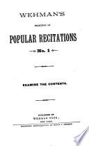 Wehman's Selection of Popular Recitations