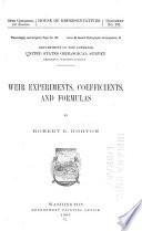Weir Experiments, Coefficients, and Formulas
