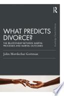 What Predicts Divorce?