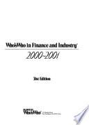 Who's who in Finance and Industry 2000-2001