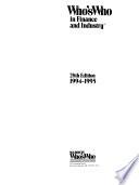 Who's who in Finance and Industry