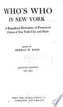 Who's who in New York (city and State).