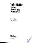 Who's who in the South and Southwest