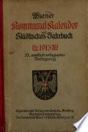 Wiener kommunal-Kalender und städtisches Jahrbuch für ...