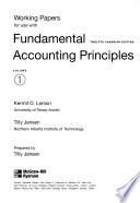 Working Papers for Use with Fundamental Accounting Principles, Twelfth Canadian Edition