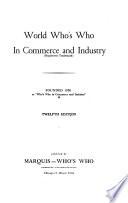 World Who's who in Commerce and Industry