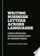 Writing Business Letters Across Languages
