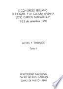 X Congreso Peruano El Hombre y la Cultura Andina José Carlos Mariátegui