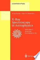 X-Ray Spectroscopy in Astrophysics