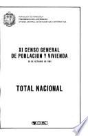 XI censo general de población y vivienda: Total nacional
