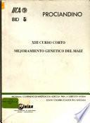 XIII Curso Corto Mejoramiento Genetico del Maiz