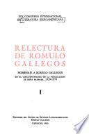 XIX Congreso Internacional de Literatura Iberoamericana: Relectura de Rómulo Gallegos