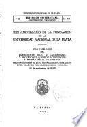 XXX aniversario de la fundación de la Universidad Nacional de La Plata