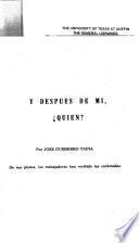 Y después de mí, quién?