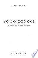 Yo lo conocí