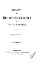 Zeitschrift des Historischen Vereins für Schwaben
