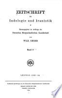Zeitschrift für Indologie und Iranistik