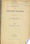 Zeitschrift für romanische Philologie