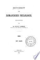 Zeitschrift Für Romanische Philologie