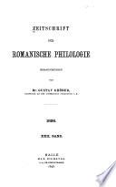 Zeitschrift Für Romanische Philologie