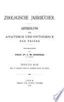 Zoologische Jahrbücher